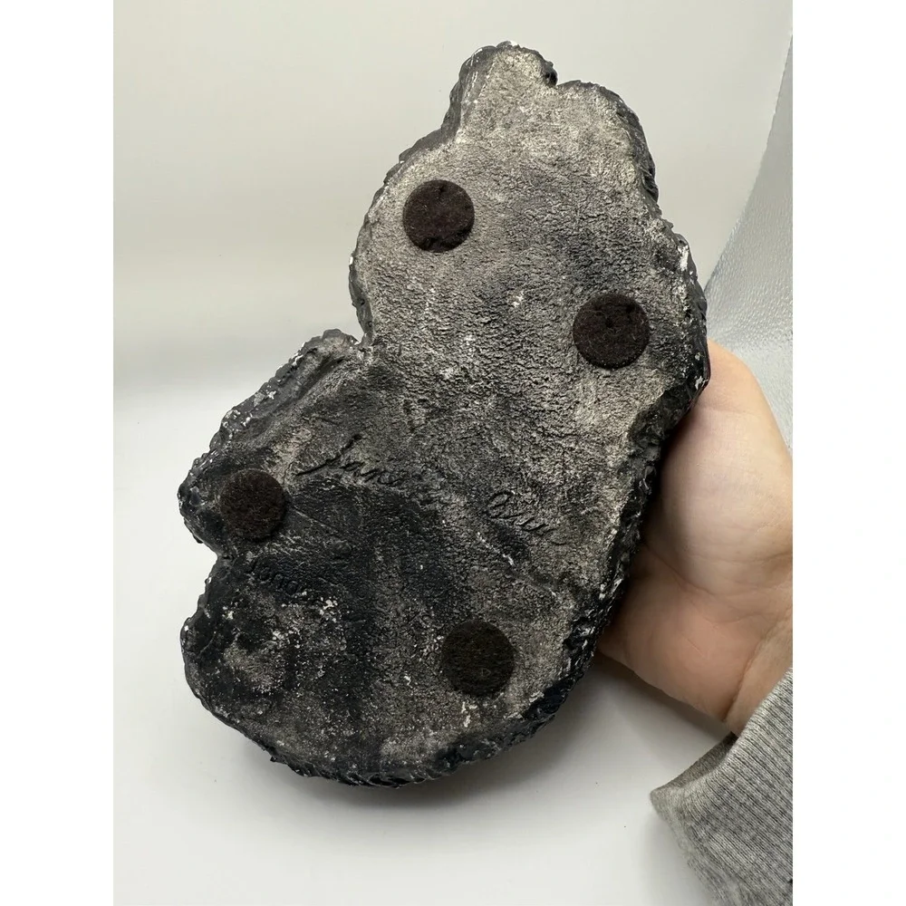 Vtg Sandicast Miniature Black Poodle Dog Sandra Brue 1981 Sculpture Signed 8